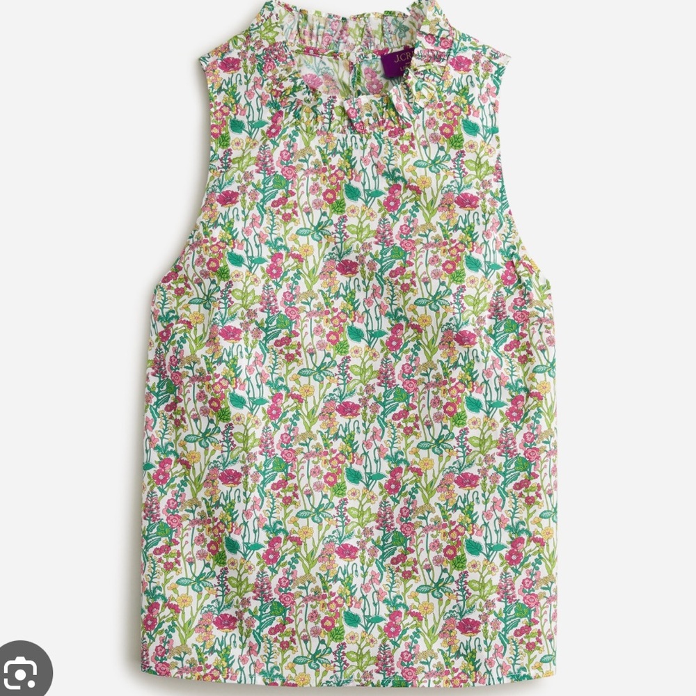 J. Crew Multicolor Floral Blouse